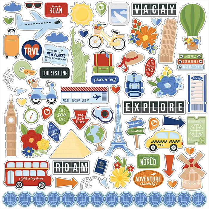 View 2 of Born To Travel 12" x 12" Collection Kit - Echo Park