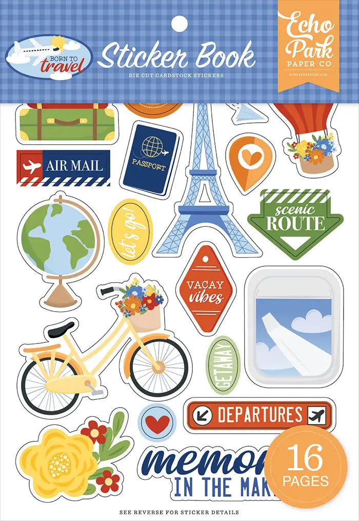 Born To Travel Sticker Book - Echo Park