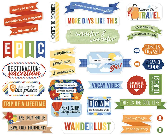 View 2 of Born To Travel Titles & Phrases - Echo Park