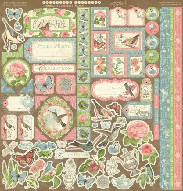 Botanical Tea Keepsake Kit with Exclusive Metal Die-Set - Graphic 45
