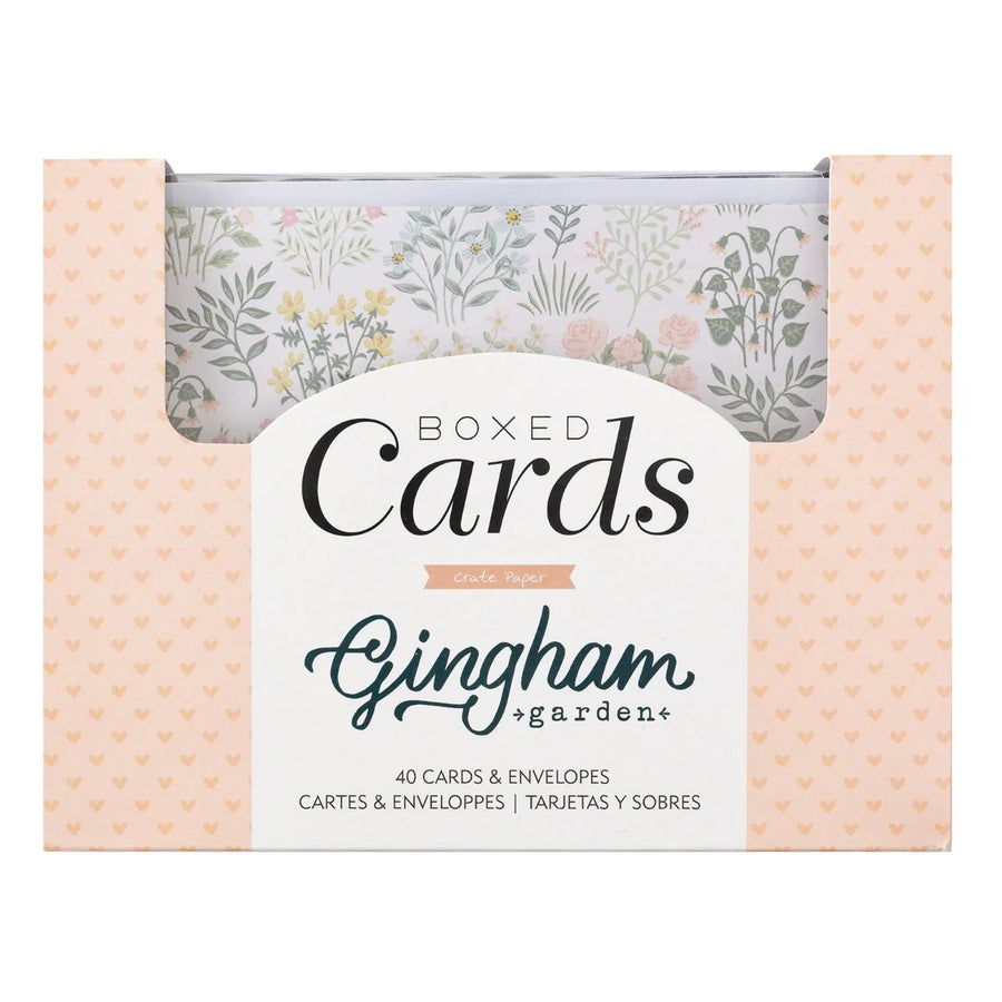 Boxed Cards - Gingham Garden Collection - Crate Paper