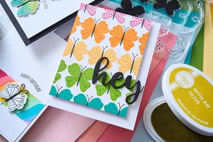 Bright Butterflies #1 Clear Stamp Set - Catherine Pooler - Sizzix