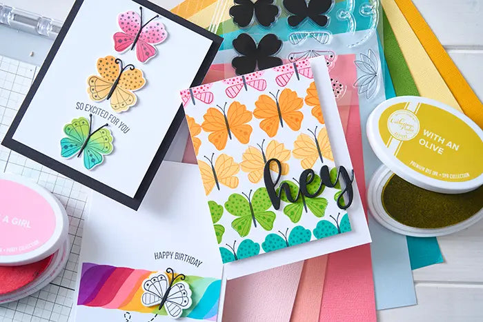 Bright Butterflies #1 Clear Stamp Set - Catherine Pooler - Sizzix