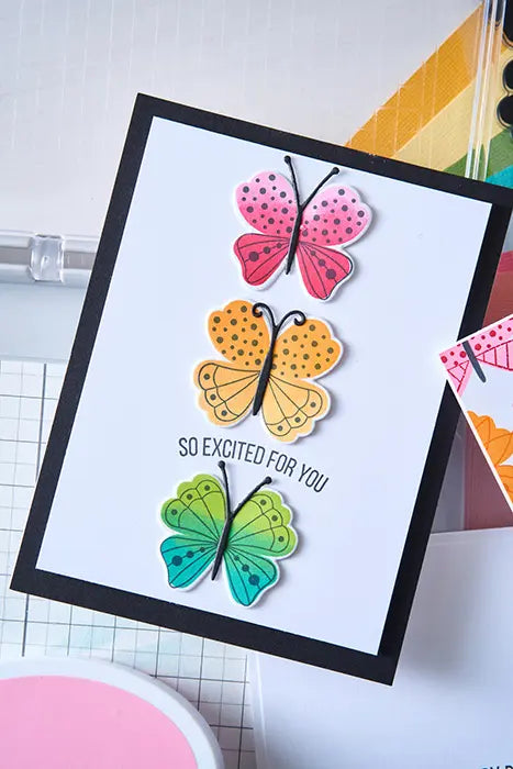 Bright Butterflies #1 Clear Stamp Set - Catherine Pooler - Sizzix
