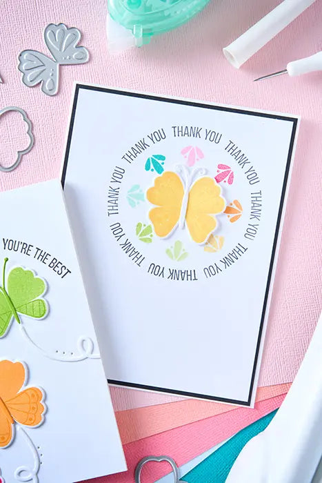 Bright Butterflies #1 Clear Stamp Set - Catherine Pooler - Sizzix