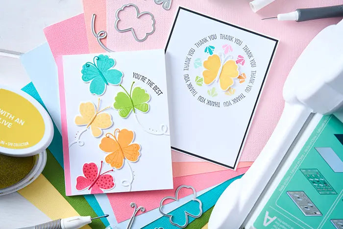 Bright Butterflies #1 Clear Stamp Set - Catherine Pooler - Sizzix