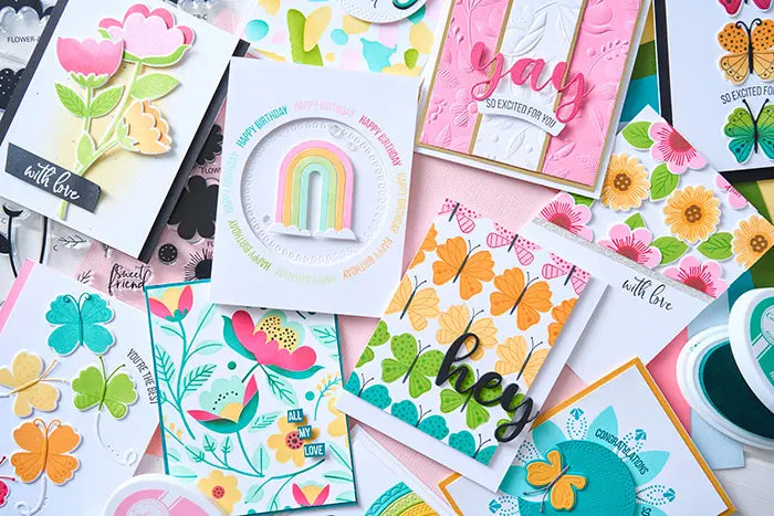 Bright Butterflies #1 Clear Stamp Set - Catherine Pooler - Sizzix