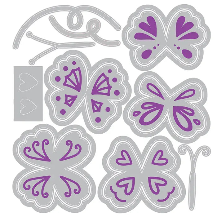 Bright Butterflies #2 Framelits Die Set - Catherine Pooler - Sizzix