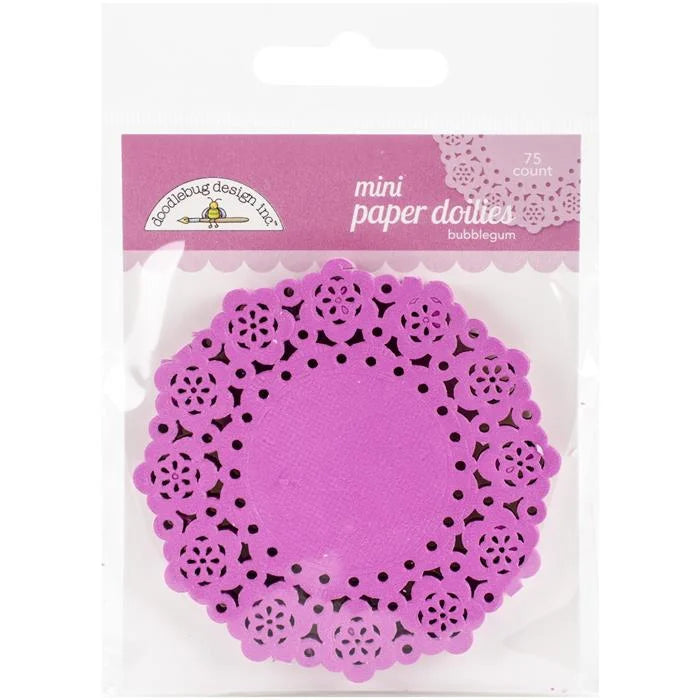 Bubblegum Mini Doilies - Monochromatic - Doodlebug