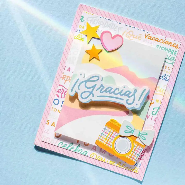 Buenos Dias Embossed Puffy Stickers-American Crafts