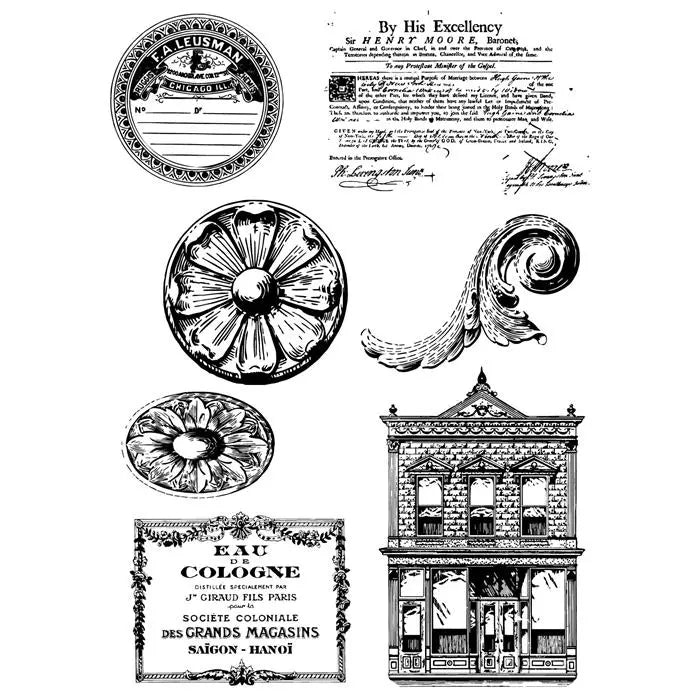 Build It A5 Clear Stamps Set 7PK w/ A5 Stencils 3PK - Studio - Mark Montano - Sizzix