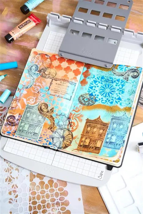 Build It A5 Clear Stamps Set 7PK w/ A5 Stencils 3PK - Studio - Mark Montano - Sizzix