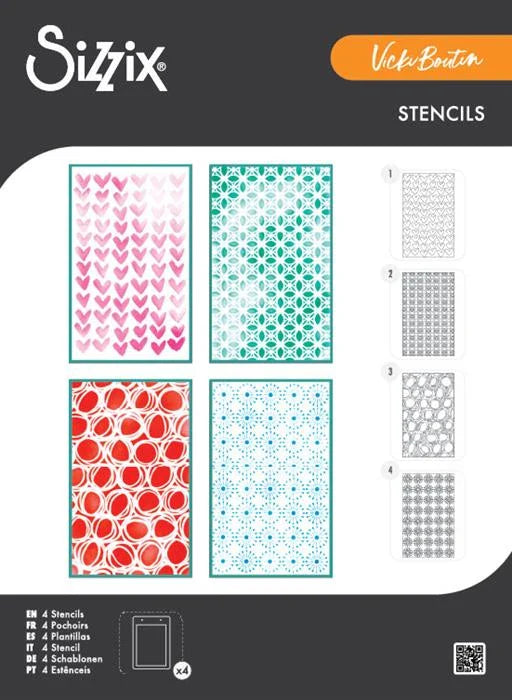 Buildables Background #1 A5 Stencil by Vicki Boutin - Sizzix