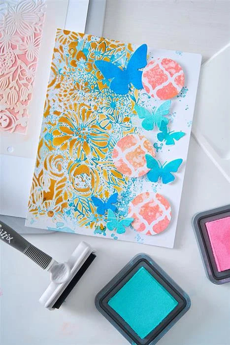 Buildables Botanicals #1 A5 Stencil by Vicki Boutin - Sizzix