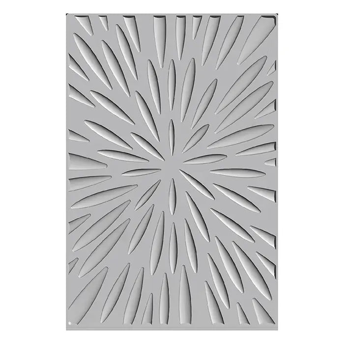 Burst of Bright 3D Embossing Folder with A6 Stencil - Stacey Park - Sizzix