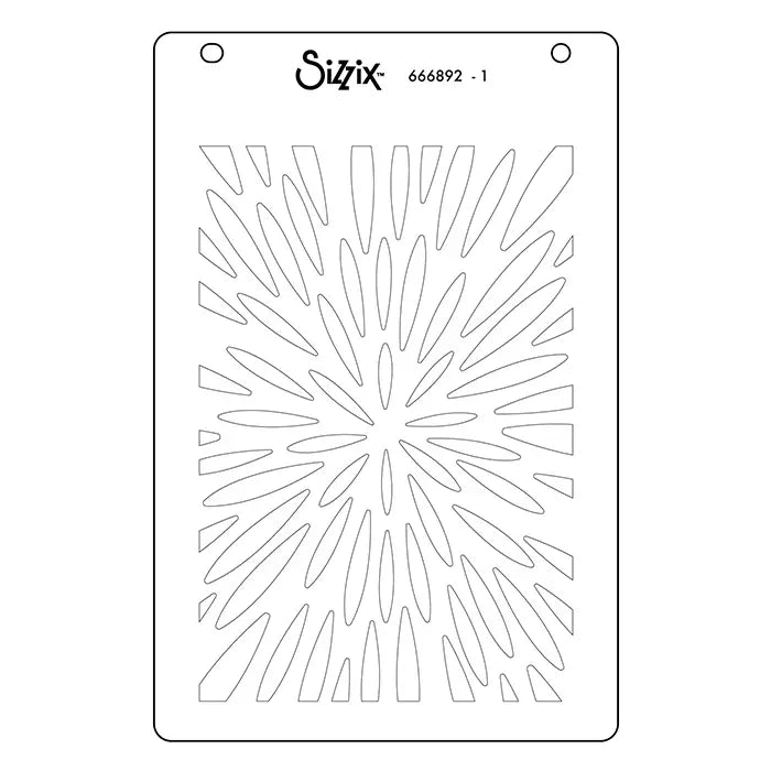 Burst of Bright 3D Embossing Folder with A6 Stencil - Stacey Park - Sizzix