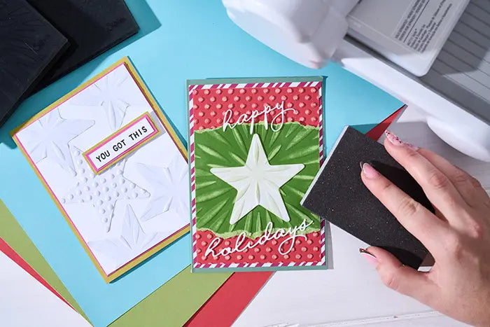Burst of Bright 3D Embossing Folder with A6 Stencil - Stacey Park - Sizzix
