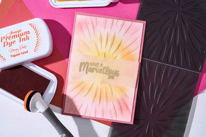 Burst of Bright 3D Embossing Folder with A6 Stencil - Stacey Park - Sizzix