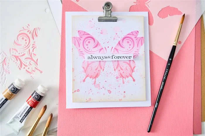 Butterflies Studio Layered Stencils (4 pack) by Willow Wolfe - Sizzix