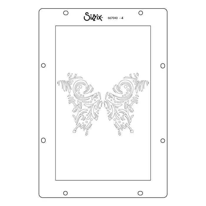 Butterflies Studio Layered Stencils (4 pack) by Willow Wolfe - Sizzix