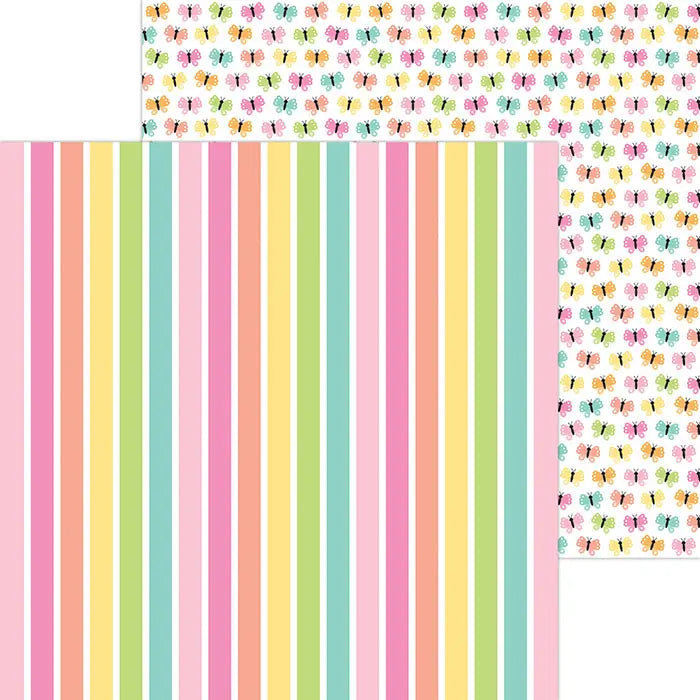 View 13 of Butterfly Kisses 12" x 12" Paper Pack - Doodlebug