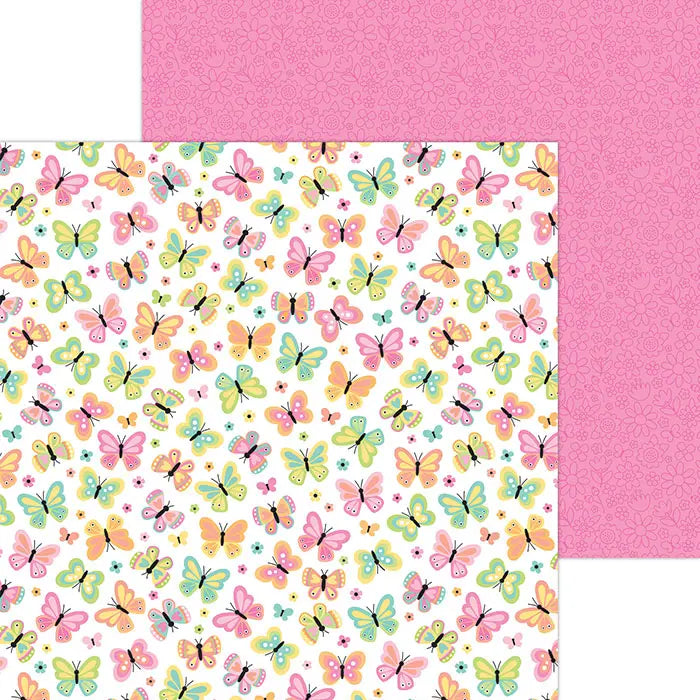 View 8 of Butterfly Kisses 12" x 12" Paper Pack - Doodlebug