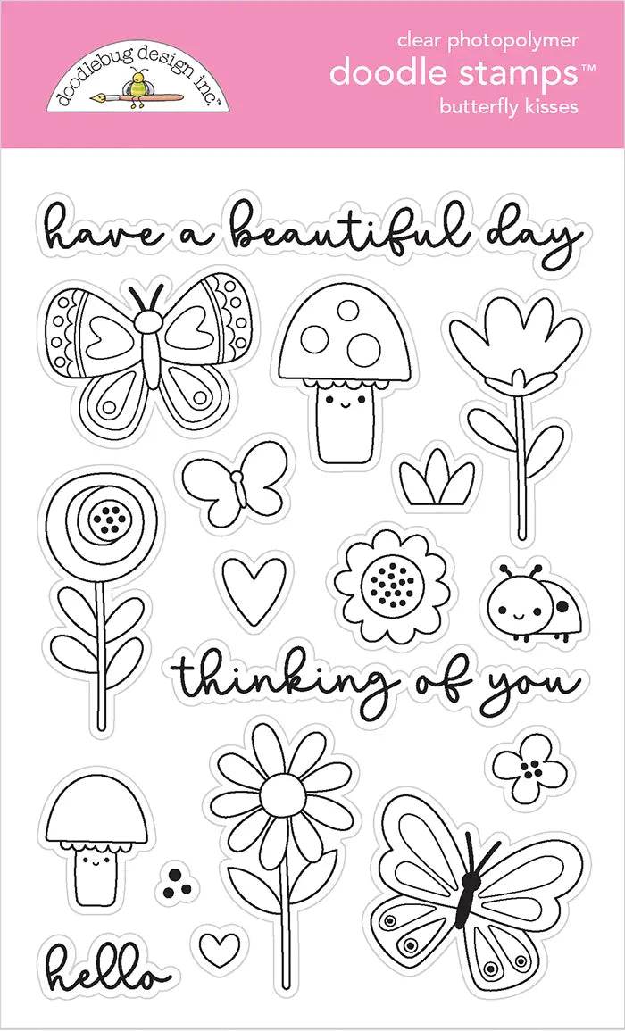 Butterfly Kisses Doodle Stamps - Doodlebug