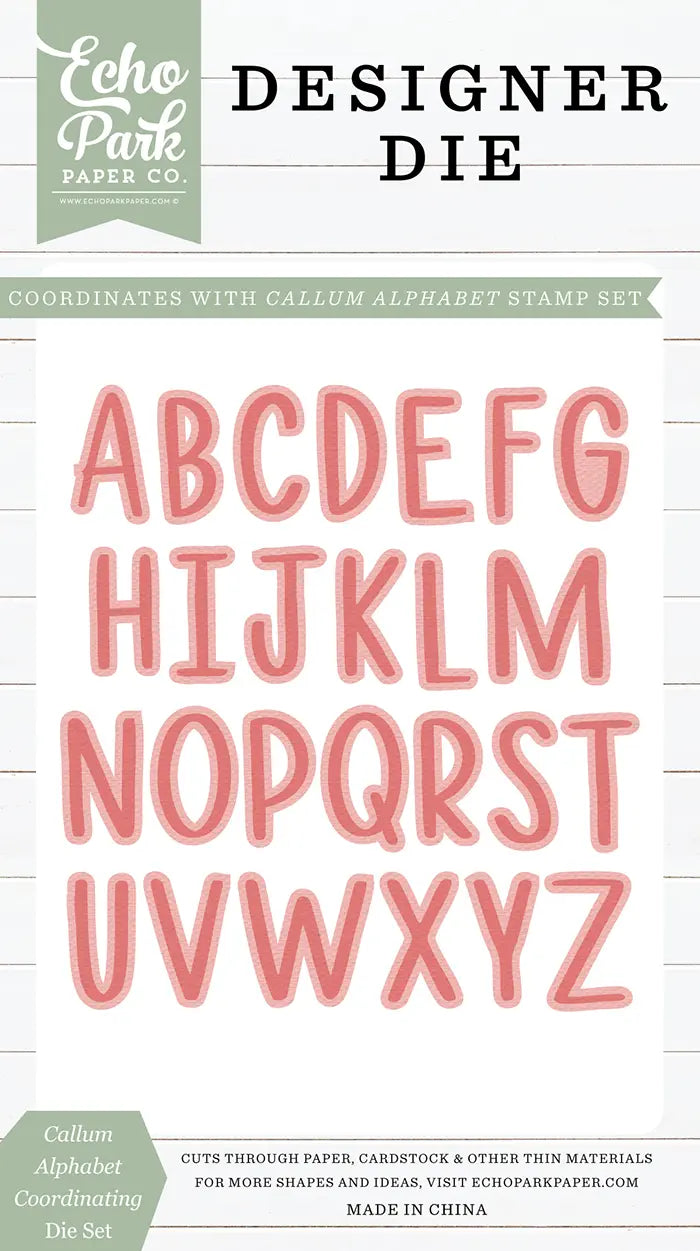Callum Alphabet Coordinating Die Set - Designer Series - Echo Park