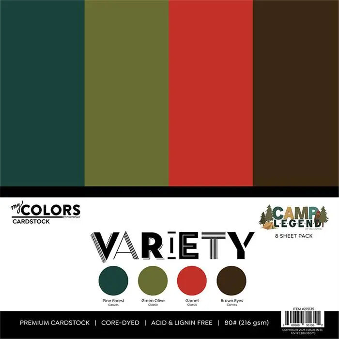 Camp Legend Cardstock Variety Pack, 8 sheets - Photoplay