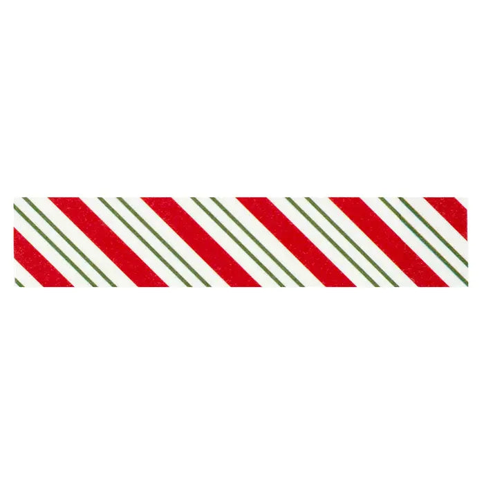 Candy Cane Diagonal Stripe Washi Tape - Christmas Express - Echo Park