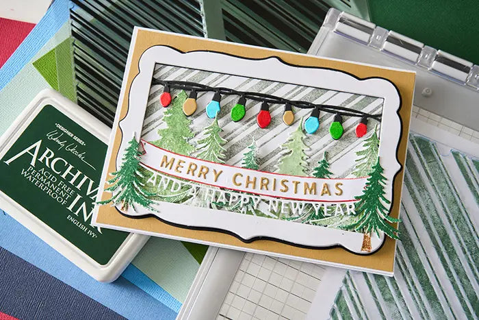 Candy Stripes Clear Stamp Set - 49 and Market - Sizzix