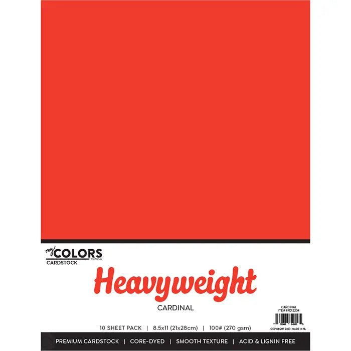 Cardinal Heavyweight Cardstock Pack, 8.5" x 11" - My Colors - PhotoPlay