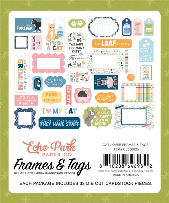 Cat Lover Frames & Tags - Echo Park