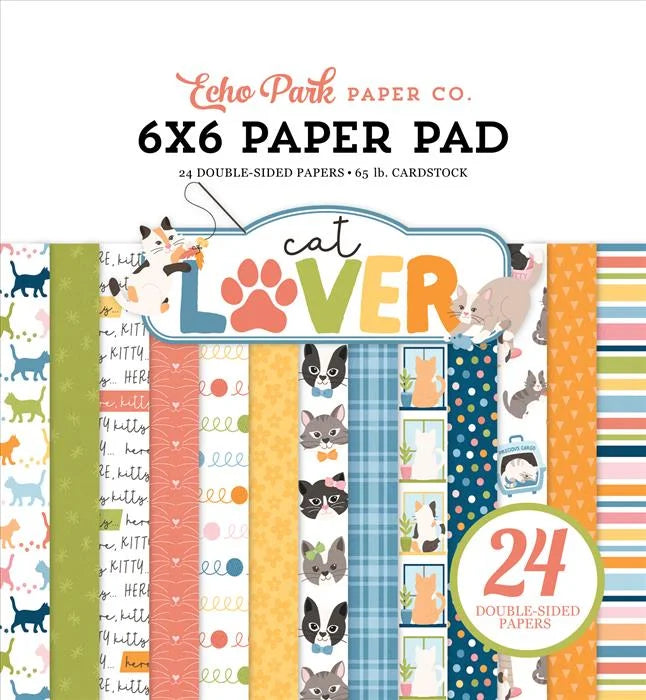 Cat Lover Paper Pad, 6" x 6" - Echo Park