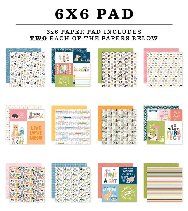 Cat Lover Paper Pad, 6" x 6" - Echo Park