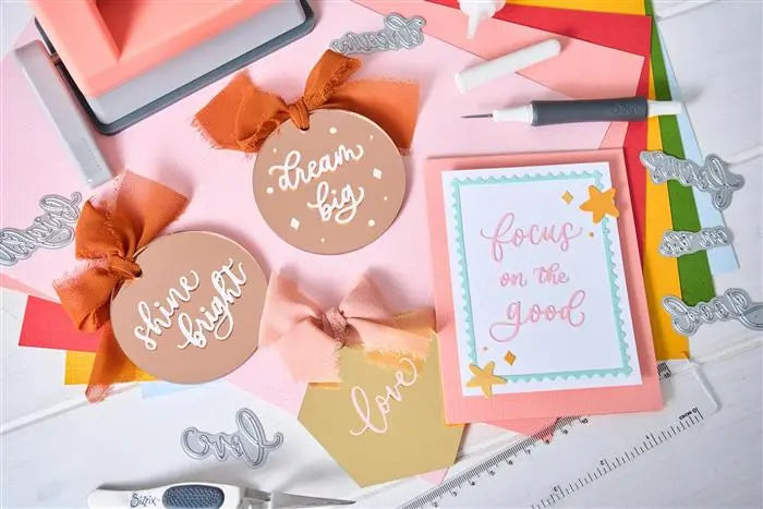 Cheerful Phrases Thinlits Die Set Die Set 16PK - Letters by Shells - Shelly Kim - Sizzix