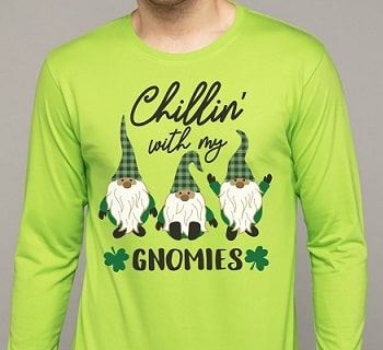 Chillin' with My Gnomies SVG Image File Download for St. Patrick's Day