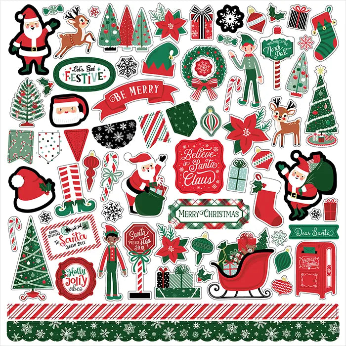 Sce Sticker Echo Park Christmas Express Element Stickers