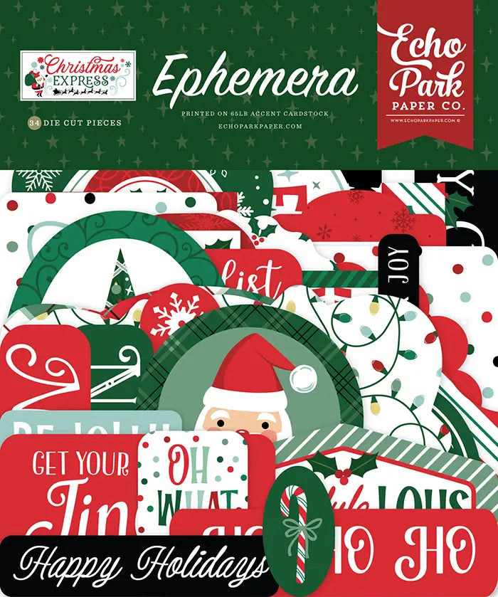 Christmas Express Ephemera Die Cuts - Echo Park