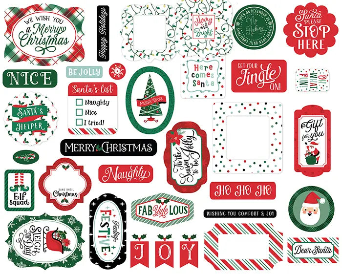 Christmas Express Ephemera Die Cuts - Echo Park