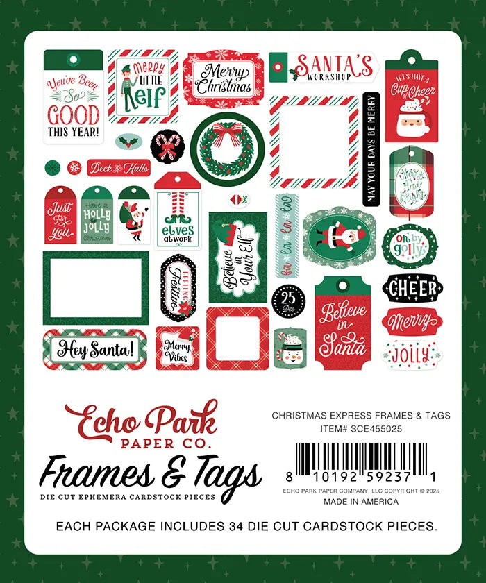 Christmas Express Frames & Tags - Echo Park