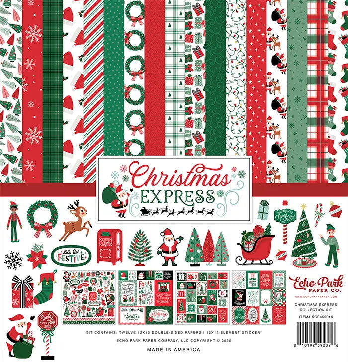 Christmas Express Scrapbook Collection Kit, 12" x 12" - Echo Park