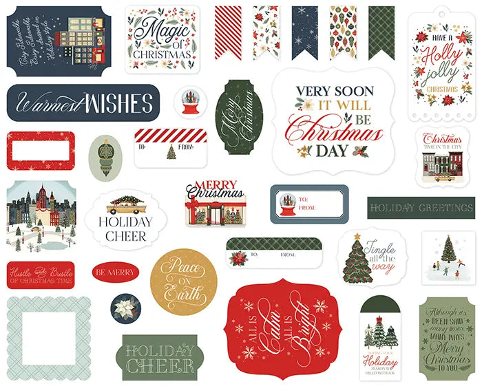 Christmas In The City Ephemera Die Cuts - Carta Bella