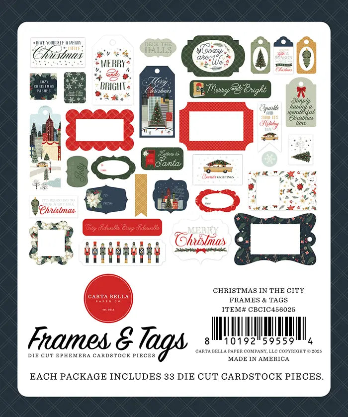 Christmas In The City Frames & Tags - Carta Bella