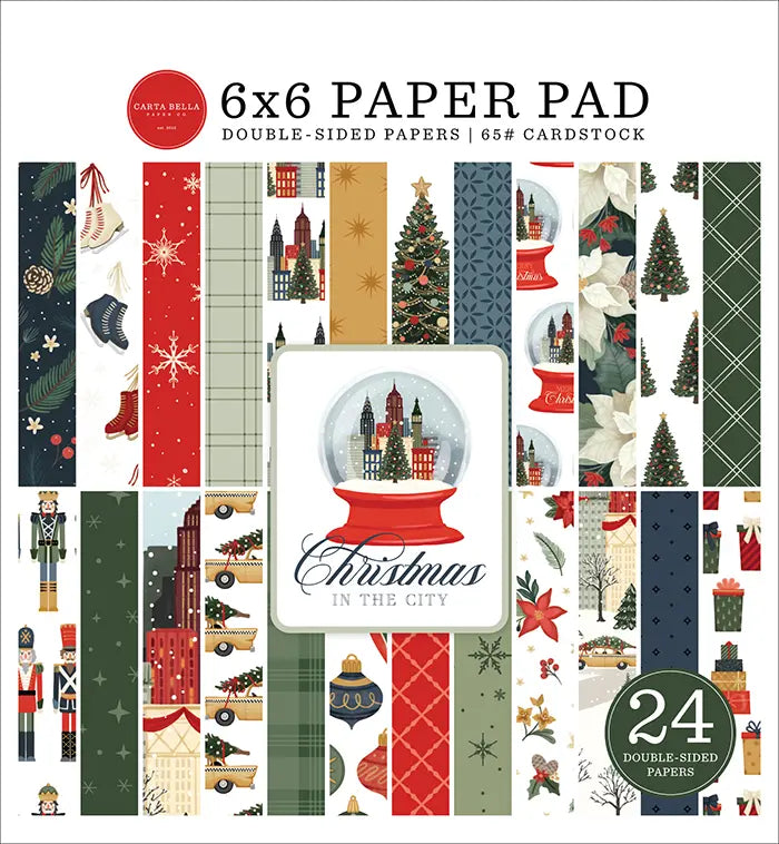 Christmas In The City Paper Pad, 6" x 6" - Carta Bella