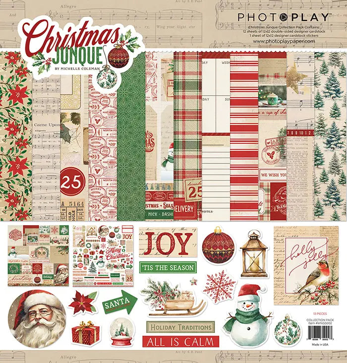 Christmas Junque Scrapbook Collection Pack, 12"x 12" - PhotoPlay