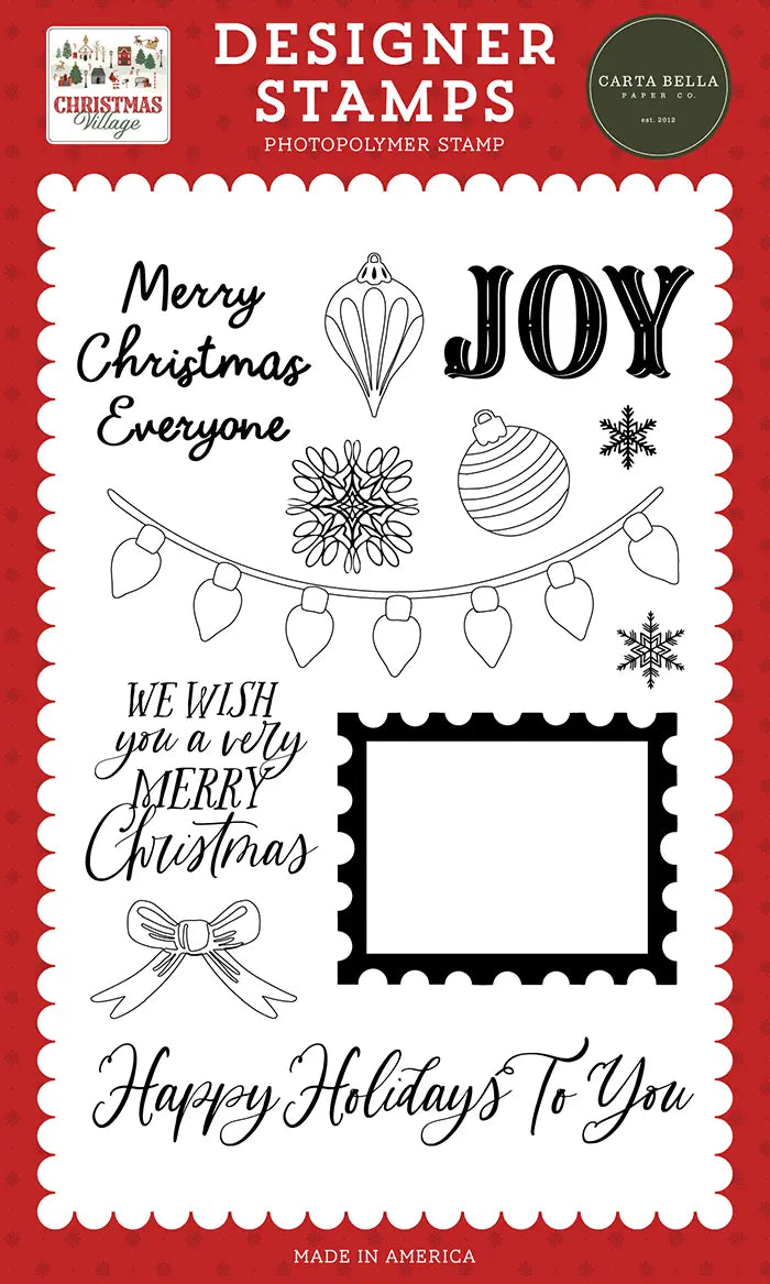 Christmas Lights And Stamp Stamp Set - Christmas Village - Carta Bella