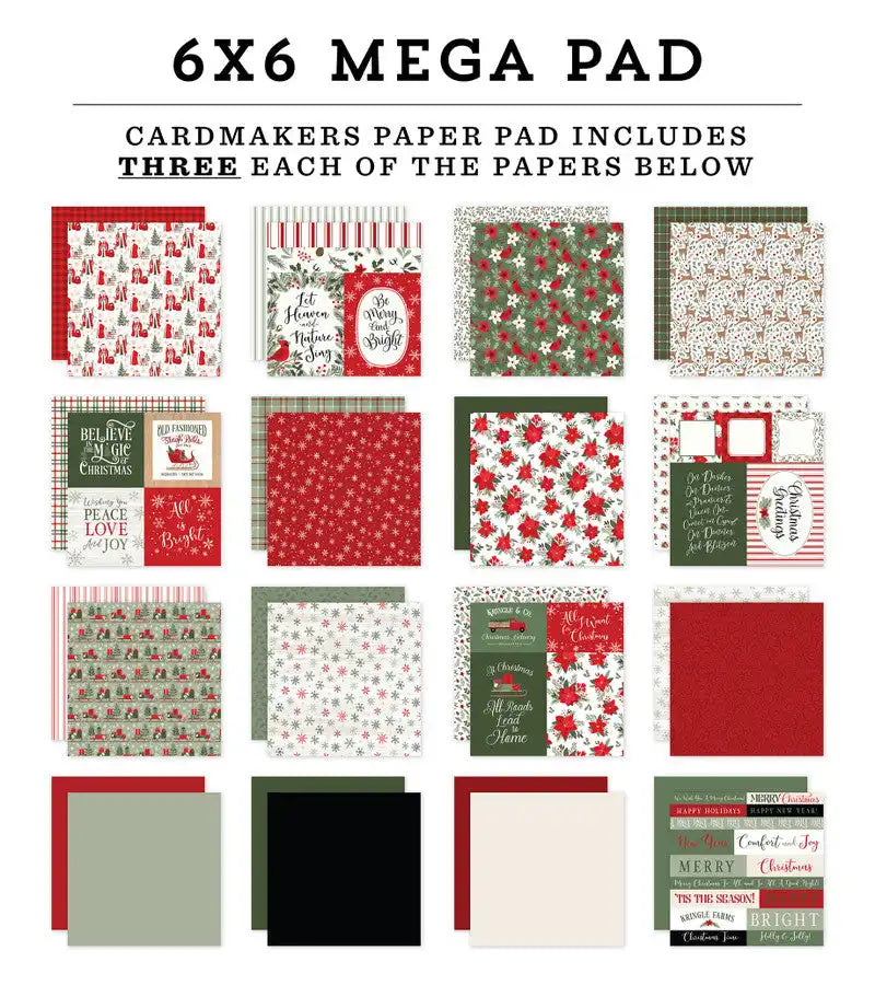 Christmas Time Cardmakers 6X6 Mega Pad- Echo Park