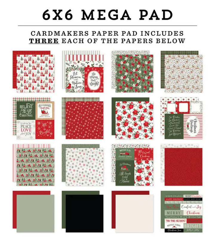 Christmas Time Cardmakers 6X6 Mega Pad- Echo Park