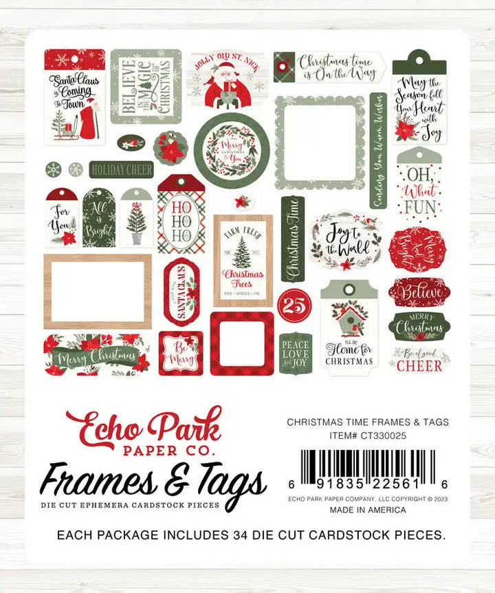 Christmas Time Frames & Tags -Echo Park